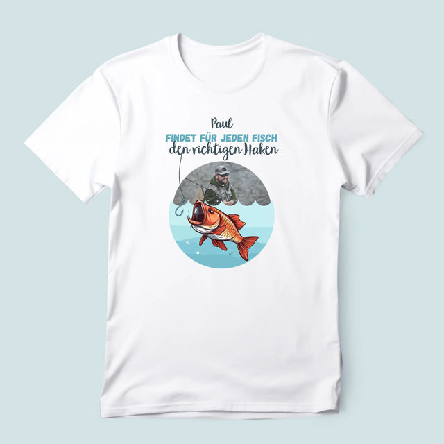 Foto Und Unterschrift: Den Haken Finden - T-Shirt Für Herren