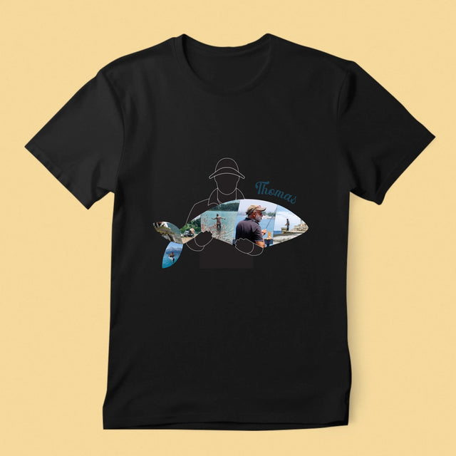 Form-Collage: Jeder Fisch - T-Shirt Für Herren