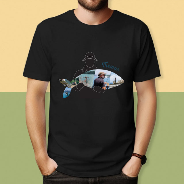 Form-Collage: Jeder Fisch - T-Shirt Für Herren