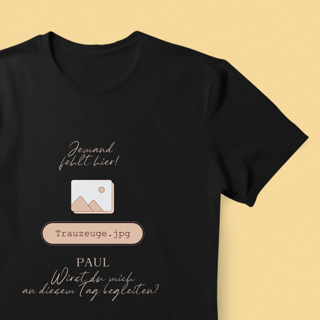 Name Und Unterschrift: Jemand Fehlt - Trauzeuge - T-Shirt Für Herren