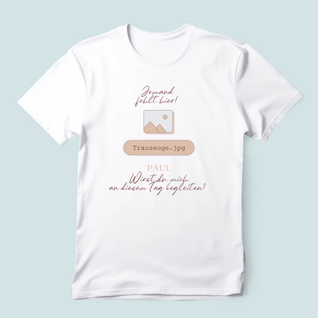 Name Und Unterschrift: Jemand Fehlt - Trauzeuge - T-Shirt Für Herren