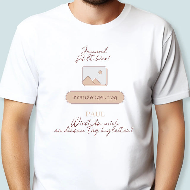 Name Und Unterschrift: Jemand Fehlt - Trauzeuge - T-Shirt Für Herren