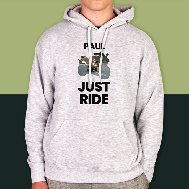 Form-Collage: Just Ride - Kapuzenpullover Für Herren