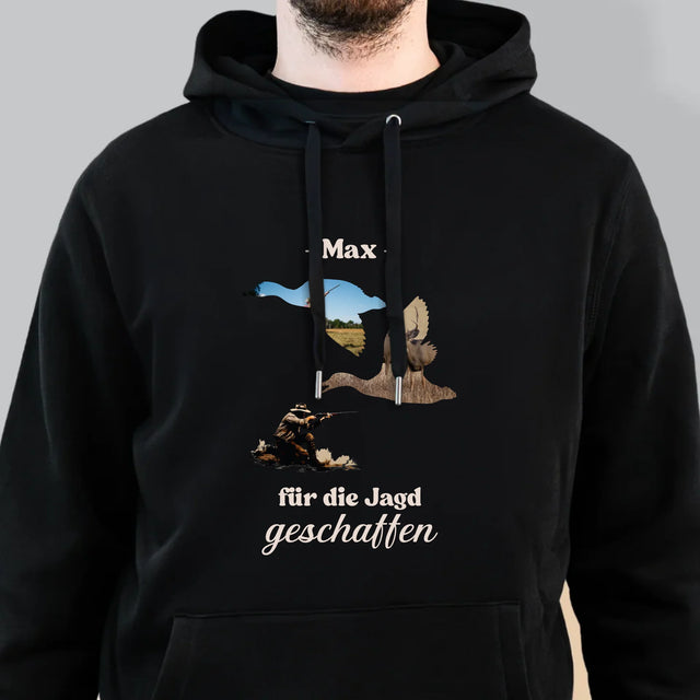 Form-Collage: Für Die Jagd Geschaffen - Kapuzenpullover Für Herren