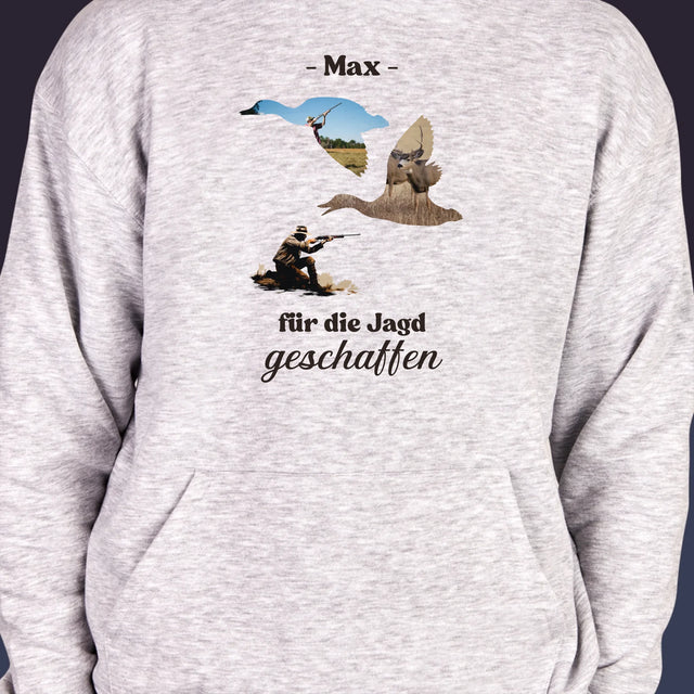 Form-Collage: Für Die Jagd Geschaffen - Kapuzenpullover Für Herren