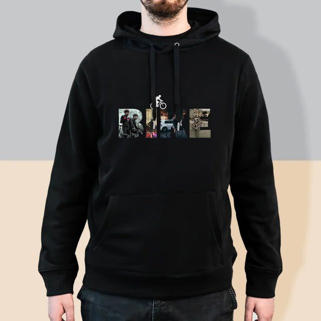 Buchstaben-Collage: Bike - Kapuzenpullover Für Herren