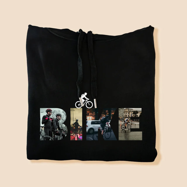 Buchstaben-Collage: Bike - Kapuzenpullover Für Herren