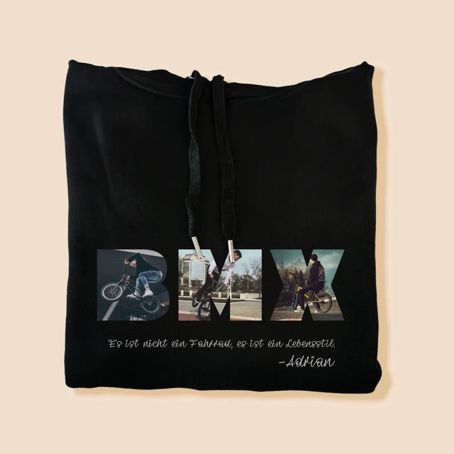Buchstaben-Collage: Bmx - Kapuzenpullover Für Herren