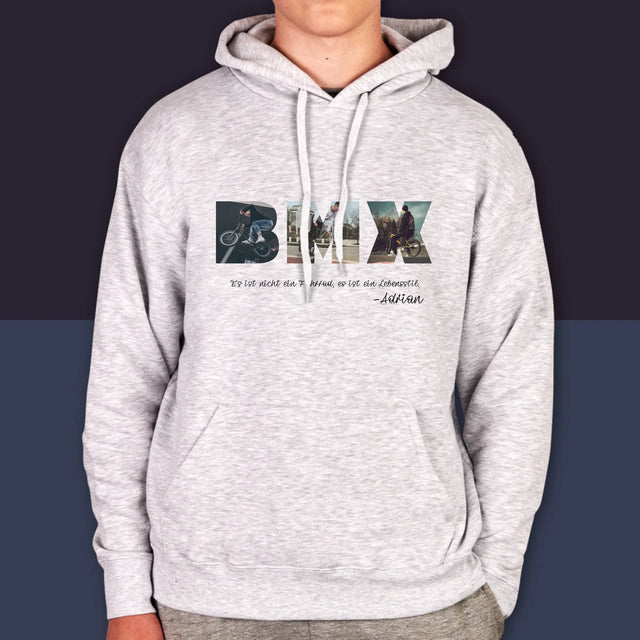Buchstaben-Collage: Bmx - Kapuzenpullover Für Herren