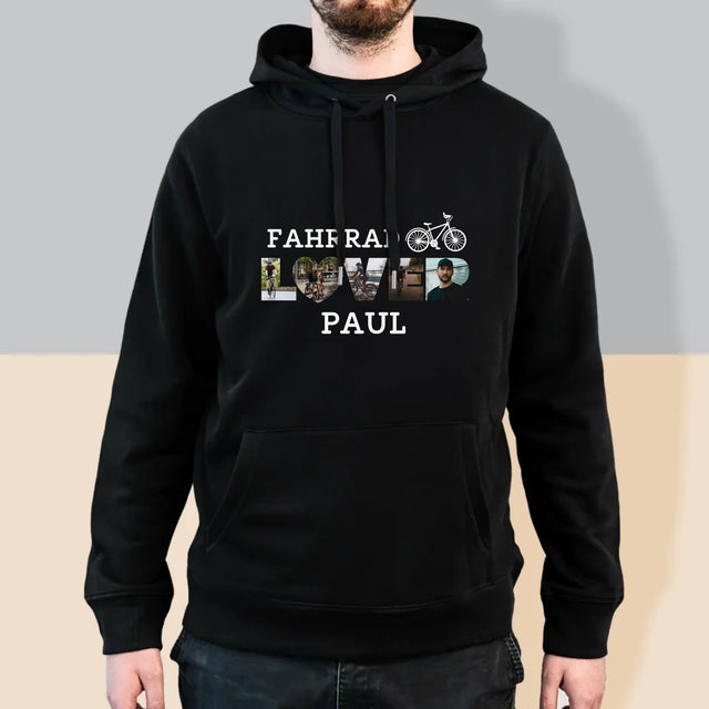Buchstaben-Collage: Fahrradliebhaber - Kapuzenpullover Für Herren