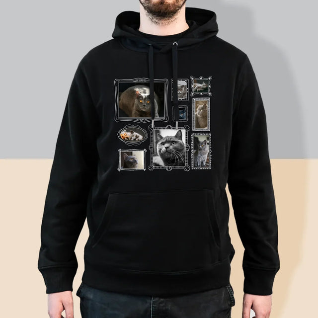 Fotocollage: Fotowand Mit Haustier - Kapuzenpullover Für Herren