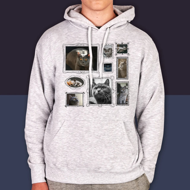 Fotocollage: Fotowand Mit Haustier - Kapuzenpullover Für Herren