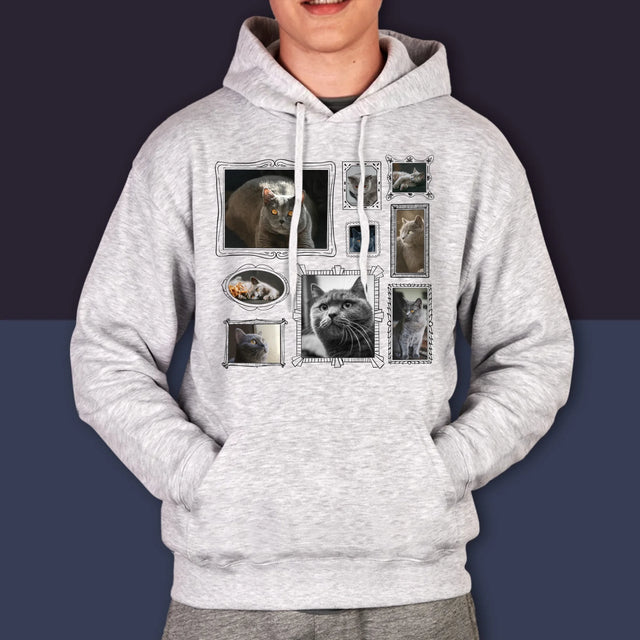 Fotocollage: Fotowand Mit Haustier - Kapuzenpullover Für Herren