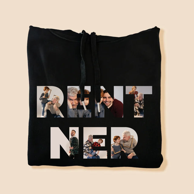 Buchstaben-Collage: Rentner - Kapuzenpullover Für Herren