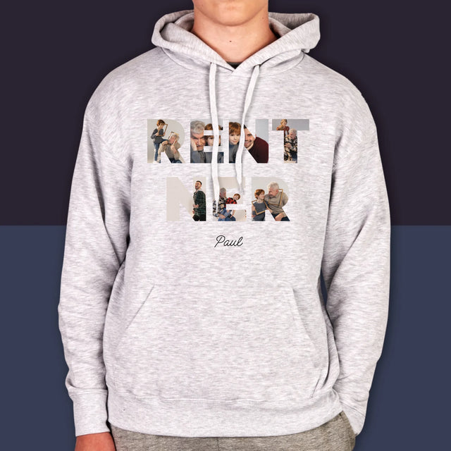 Buchstaben-Collage: Rentner - Kapuzenpullover Für Herren