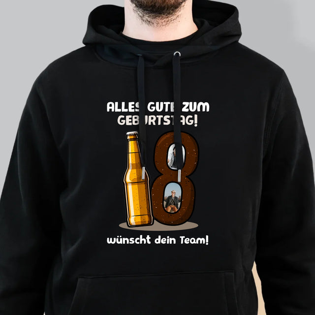 Fotocollage: 18 Bier - Kapuzenpullover Für Herren