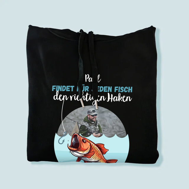 Foto Und Unterschrift: Den Haken Finden - Kapuzenpullover Für Herren