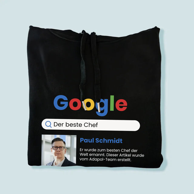 Foto Und Unterschrift: Bester Chef Google Ergebnis - Kapuzenpullover Für Herren