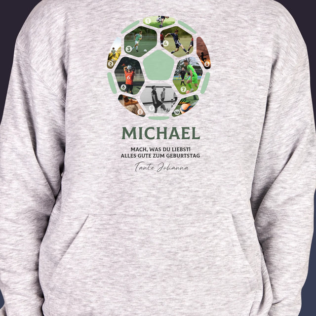 Fotocollage: Fußball - Kapuzenpullover Für Herren