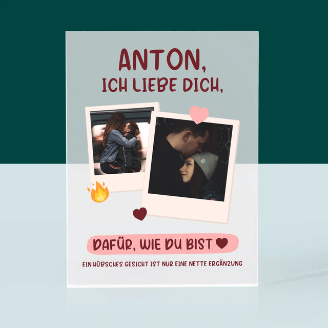Fotocollage: Ich Liebe Dich, Wie Du Bist - Druck Auf Acrylglas