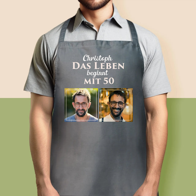 Buchstaben-Collage: 50 Jahre Alt - Schürze