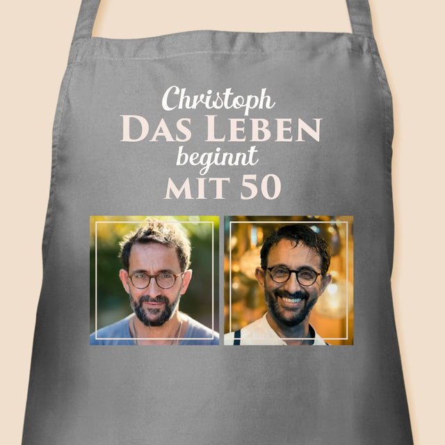 Buchstaben-Collage: 50 Jahre Alt - Schürze