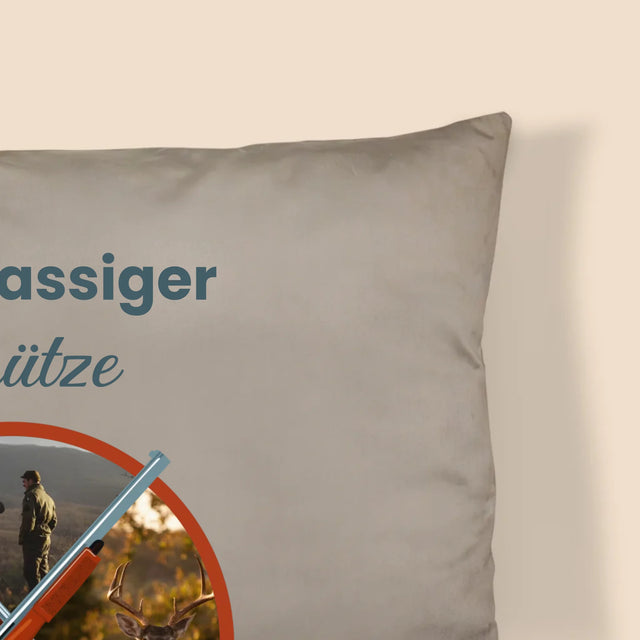 Fotocollage: Erstklassiger Schütze - Kissen