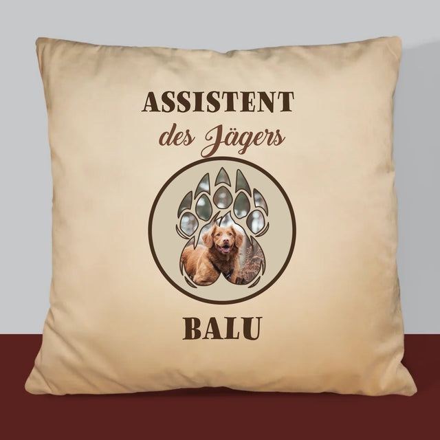 Form-Collage: Assistent Des Jägers - Kissen