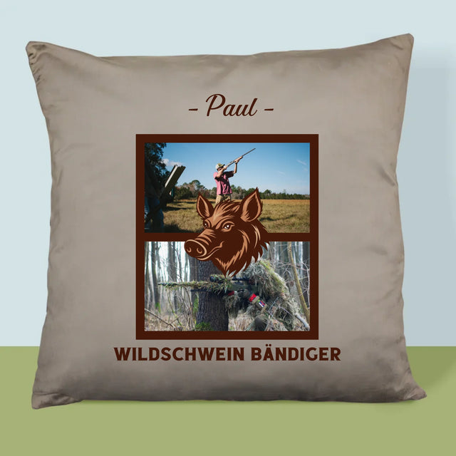 Fotocollage: Wildschwein Bändiger - Kissen