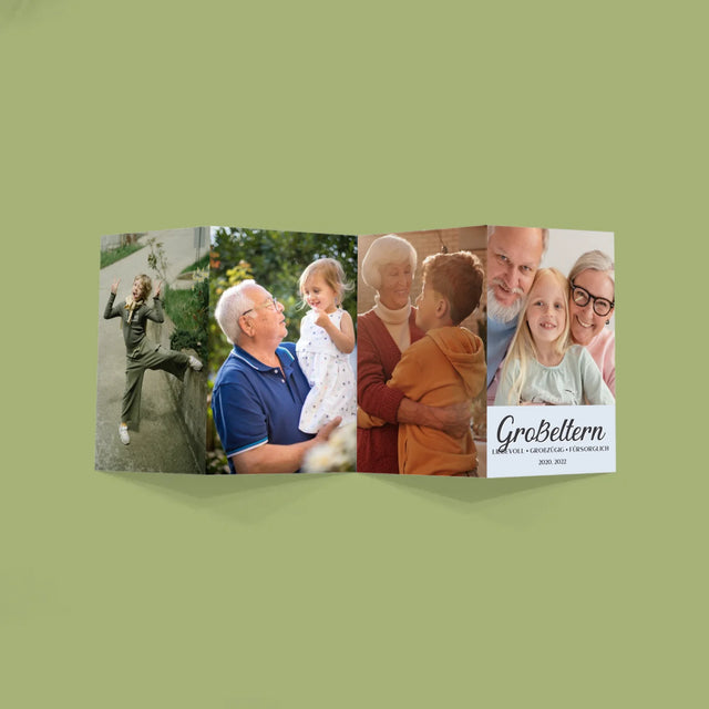 Fotocollage: Geliebte Großeltern - Fotos, Harmonikaartig Gefaltet