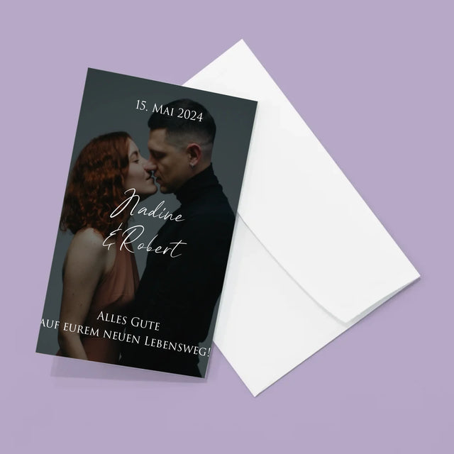 Foto Und Unterschrift: Hochzeitsfoto Glückwünsche - Fotos, Harmonikaartig Gefaltet