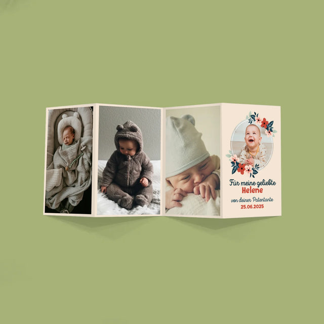 Foto Und Unterschrift: Für Die Taufe - Fotos, Harmonikaartig Gefaltet