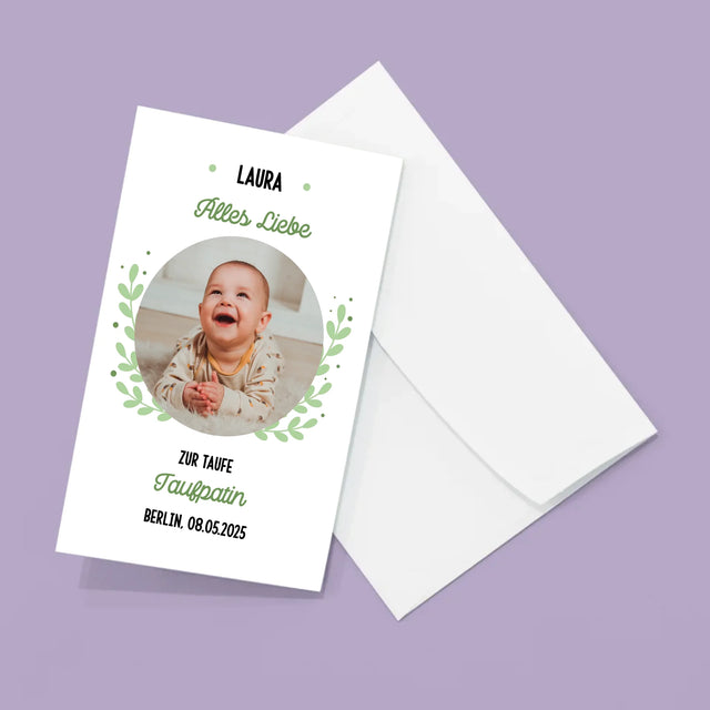 Foto Und Unterschrift: Zur Taufe - Fotos, Harmonikaartig Gefaltet