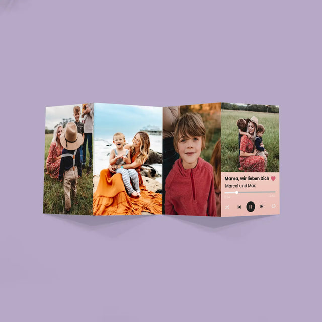 Foto Und Unterschrift: Mama, Wir Lieben Dich - Fotos, Harmonikaartig Gefaltet