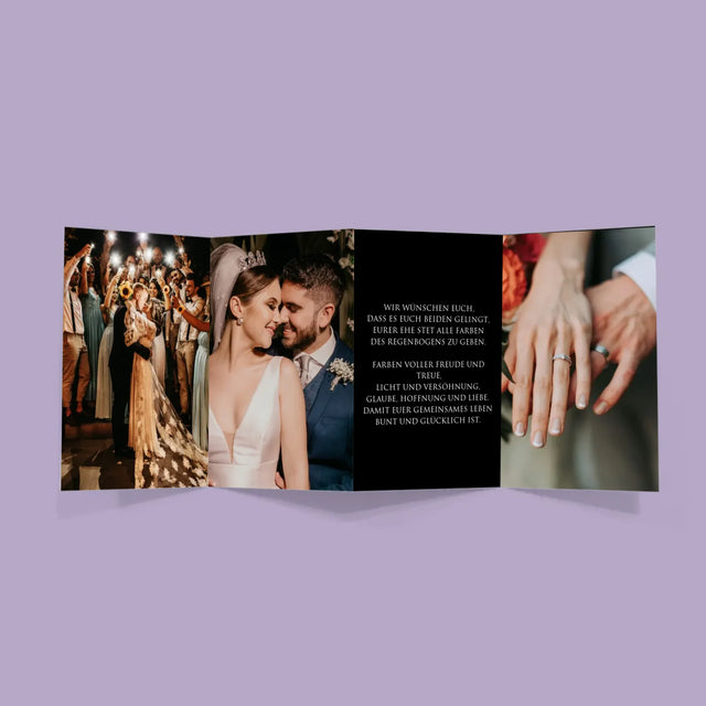 Foto Und Unterschrift: Hochzeitsfoto Glückwünsche - Fotos, Harmonikaartig Gefaltet