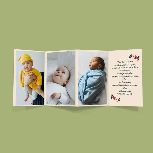 Foto Und Unterschrift: Für Die Taufe - Fotos, Harmonikaartig Gefaltet