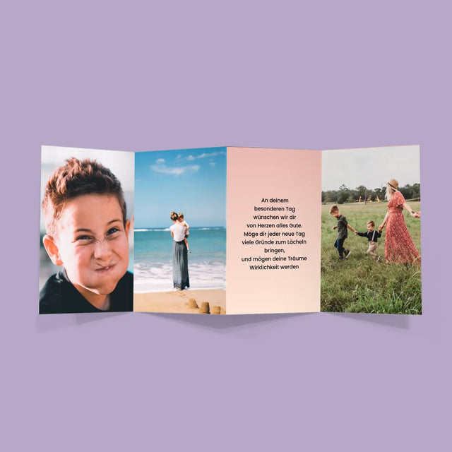 Foto Und Unterschrift: Mama, Wir Lieben Dich - Fotos, Harmonikaartig Gefaltet