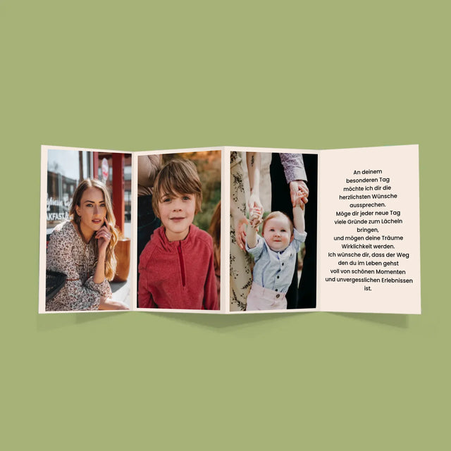 Buchstaben-Collage: Mama - Fotos, Harmonikaartig Gefaltet