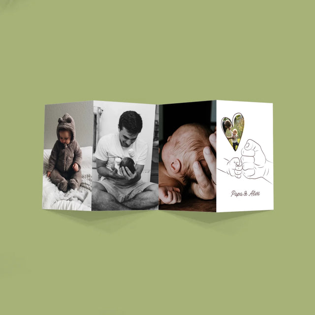 Foto Und Unterschrift: Erster Vatertag - Fotos, Harmonikaartig Gefaltet