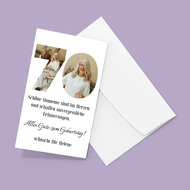 Buchstaben-Collage: 70 Jahre Alt - Fotos, Harmonikaartig Gefaltet