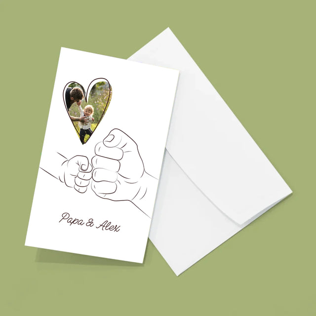 Foto Und Unterschrift: Erster Vatertag - Fotos, Harmonikaartig Gefaltet