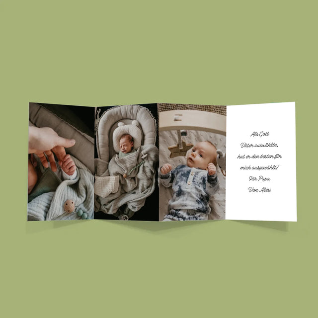 Foto Und Unterschrift: Erster Vatertag - Fotos, Harmonikaartig Gefaltet