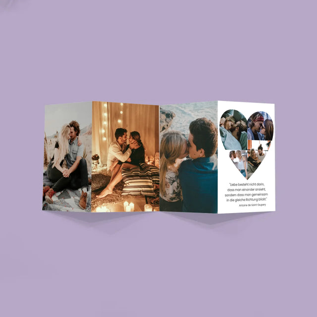 Fotocollage: Fotos Im Herzen - Fotos, Harmonikaartig Gefaltet