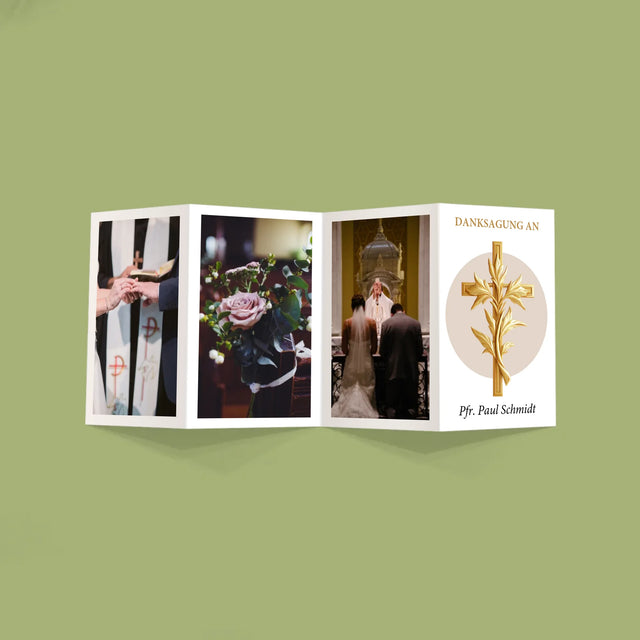 Name Und Unterschrift: Dank An Den Pfarrer - Fotos, Harmonikaartig Gefaltet