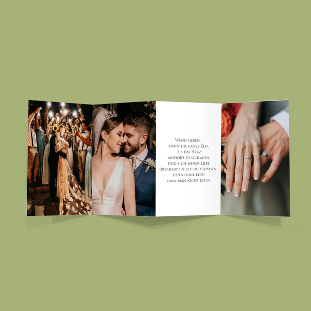 Foto Und Unterschrift: Erster Hochzeitstag - Fotos, Harmonikaartig Gefaltet