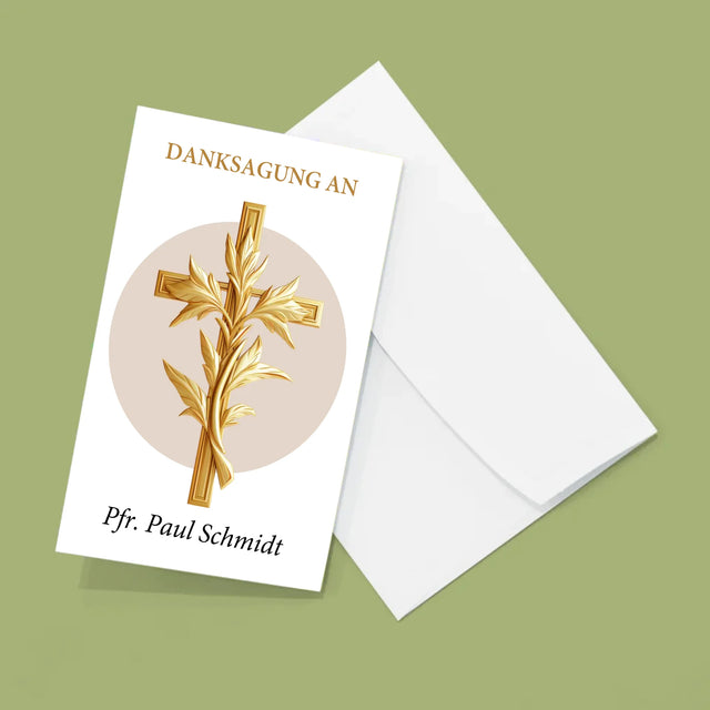 Name Und Unterschrift: Dank An Den Pfarrer - Fotos, Harmonikaartig Gefaltet