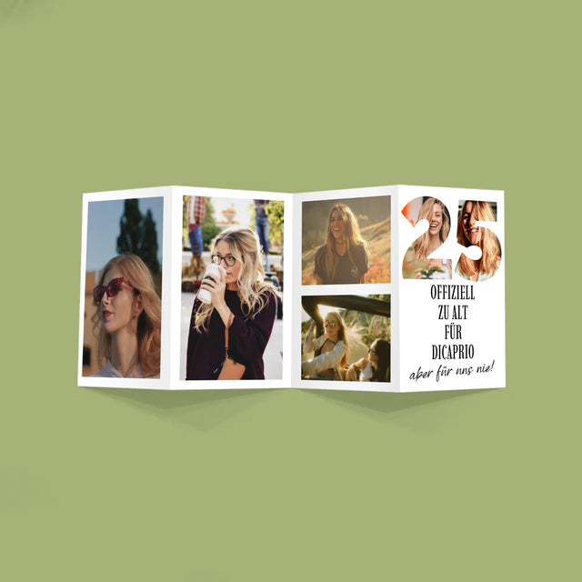 Buchstaben-Collage: Zu Alt Für Dicaprio - Fotos, Harmonikaartig Gefaltet