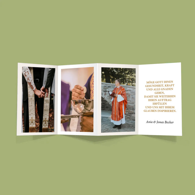 Name Und Unterschrift: Dank An Den Pfarrer - Fotos, Harmonikaartig Gefaltet