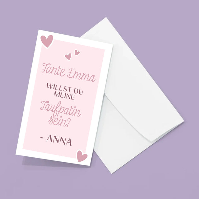 Fotocollage: Willst Du Meine Taufpatin Sein? - Fotos, Harmonikaartig Gefaltet