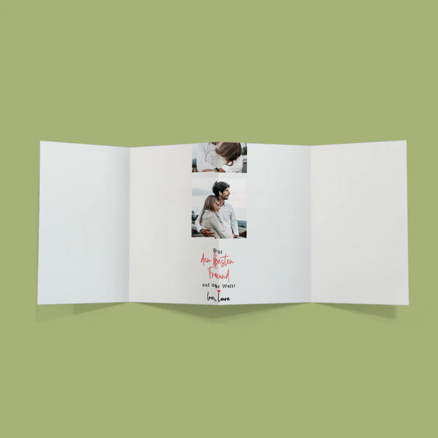 Foto Und Unterschrift: Für Den Besten Freund - Fotos, Harmonikaartig Gefaltet
